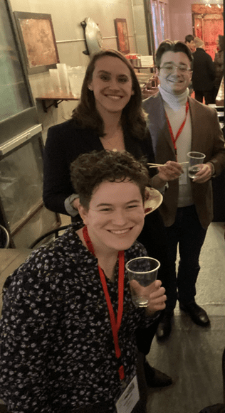 Left to right and top to bottom: Chloe Hawkey, Jacob Bruggeman and Sheridon Ward at the department’s social event held in conjunction with the conference